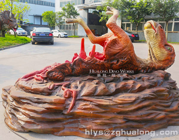 華龍藝術主題公園戶外創意新穎仿真恐龍擺件園林景觀小品 